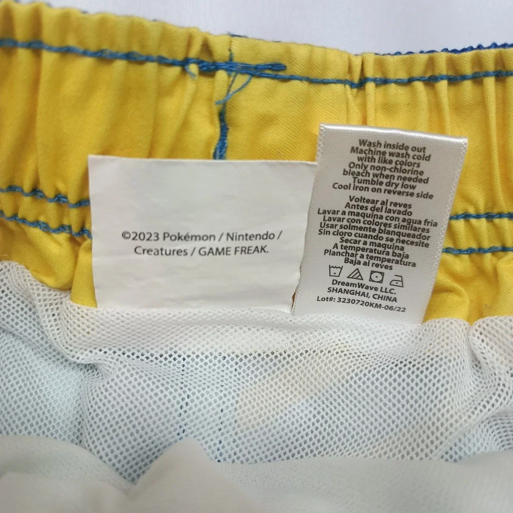 Pokemon Boys Swim Trunks Pikachu Squirtle Bulbasaur Shorts Size 8 Beach Resort